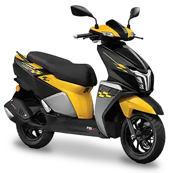 Yellow TVS Ntorq 125cc scooter rental in Colombo for tourists